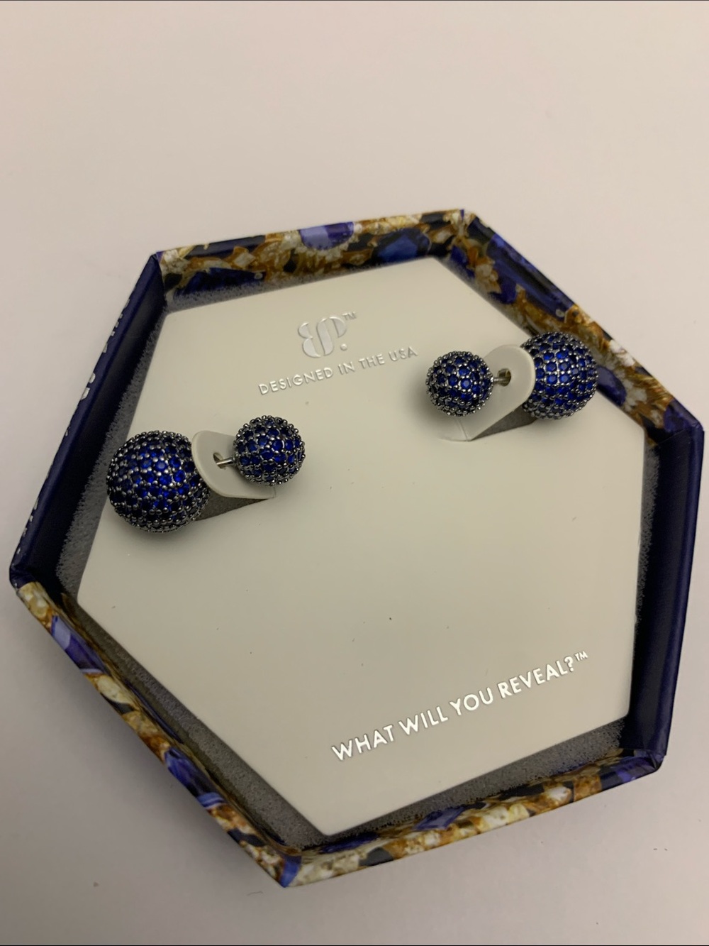 Lab Created Sapphire Gold & Hematite Plating New